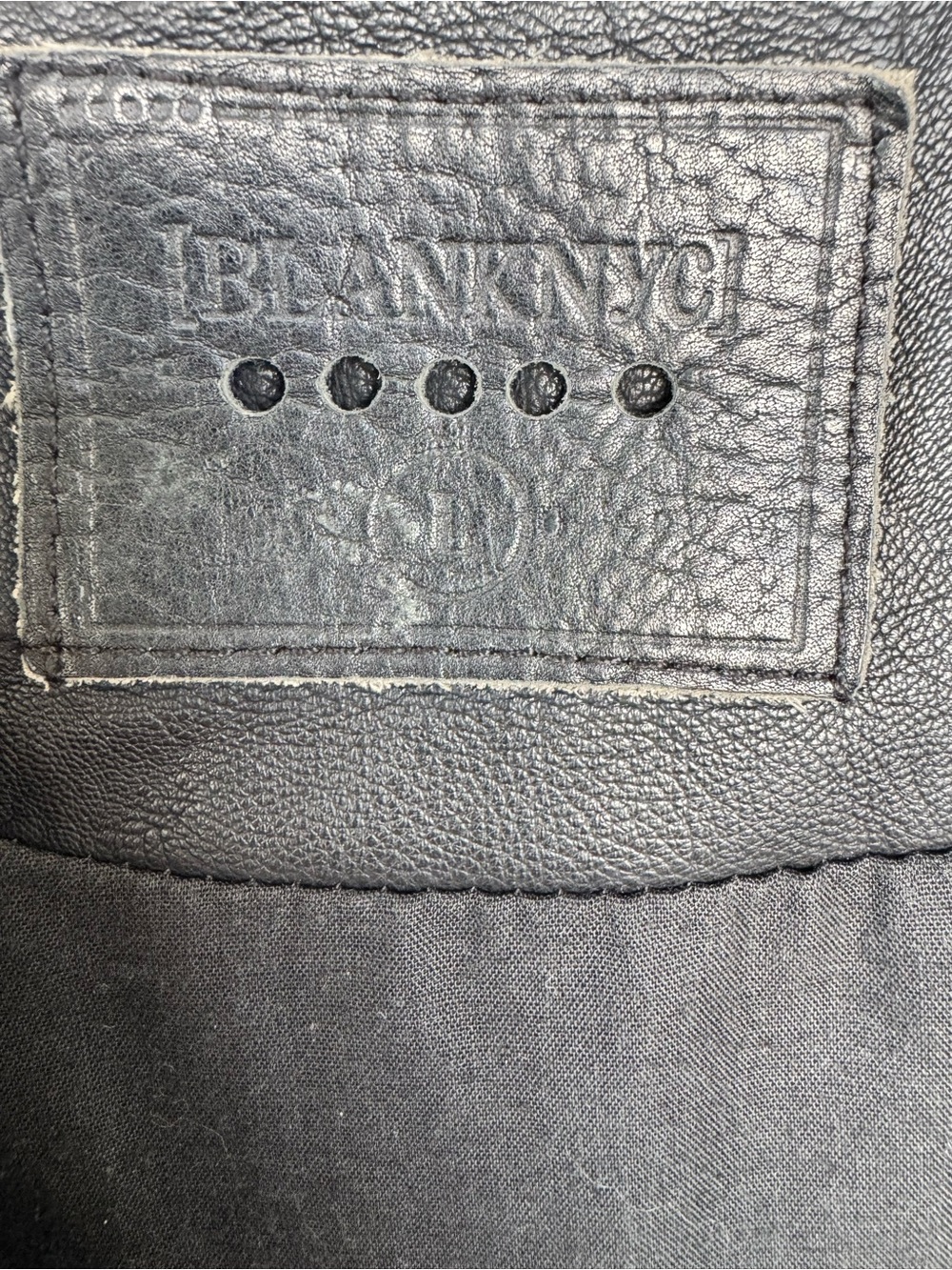 BLANKNYC Black Faux Leather Moto Jacket | Silver Hardware | Size Large - Picture 3 of 5